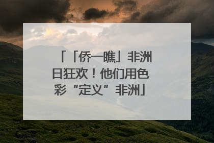 「侨一瞧」非洲日狂欢！他们用色彩“定义”非洲
