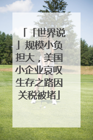 「世界说」规模小负担大，美国小企业哀叹生存之路因关税被堵