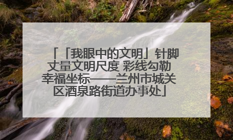 「我眼中的文明」针脚丈量文明尺度 彩线勾勒幸福坐标——兰州市城关区酒泉路街道办事处
