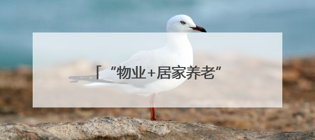 “物业+居家养老”清单发布，这个街道的老人有了新选择