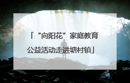 “向阳花”家庭教育公益活动走进塘村镇