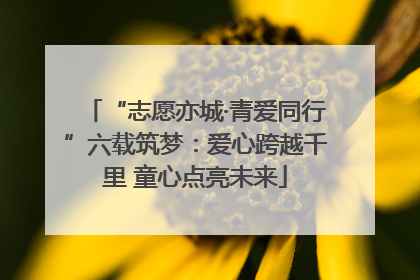 “志愿亦城·青爱同行”六载筑梦：爱心跨越千里 童心点亮未来