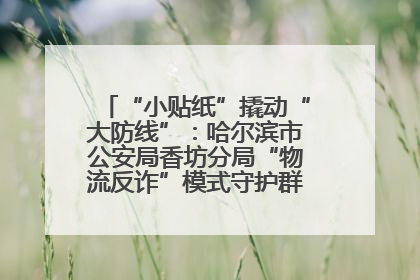 “小贴纸”撬动“大防线”：哈尔滨市公安局香坊分局“物流反诈”模式守护群众“钱袋子”