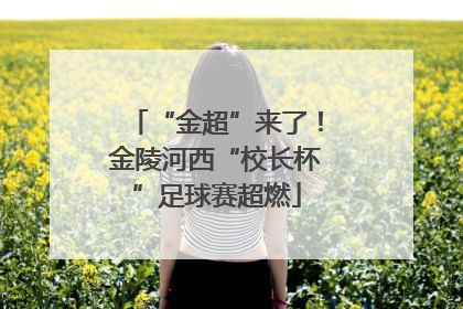 “金超”来了！金陵河西“校长杯”足球赛超燃