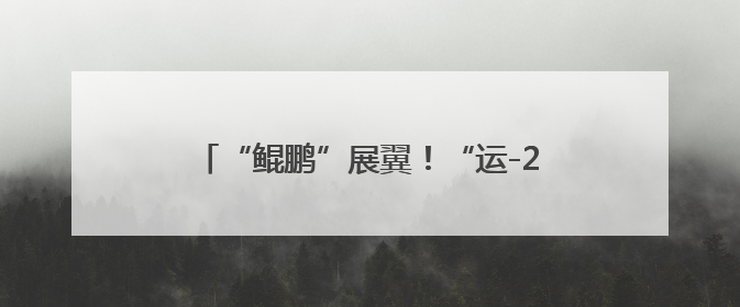 “鲲鹏”展翼！“运-20”入驻西北工业大学