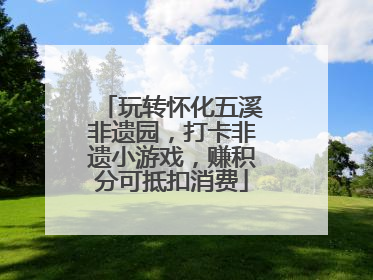 玩转怀化五溪非遗园，打卡非遗小游戏，赚积分可抵扣消费
