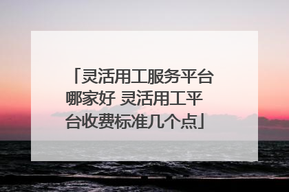 灵活用工服务平台哪家好 灵活用工平台收费标准几个点