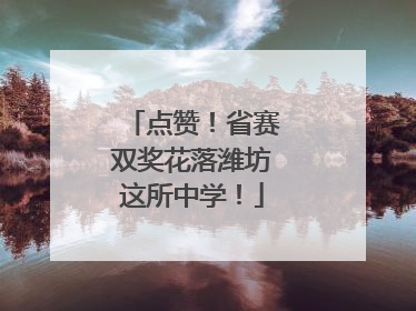 点赞！省赛双奖花落潍坊这所中学！