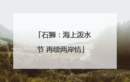 石狮：海上泼水节 再续两岸情