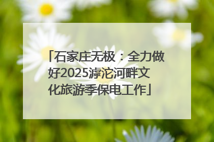 石家庄无极：全力做好2025滹沱河畔文化旅游季保电工作