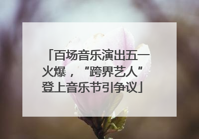 百场音乐演出五一火爆，“跨界艺人”登上音乐节引争议