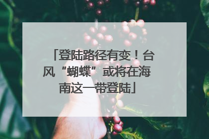 登陆路径有变！台风“蝴蝶”或将在海南这一带登陆