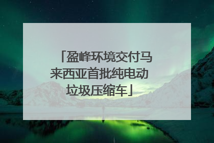 盈峰环境交付马来西亚首批纯电动垃圾压缩车