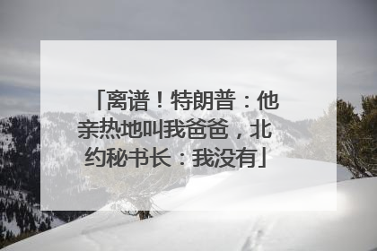 离谱！特朗普：他亲热地叫我爸爸，北约秘书长：我没有