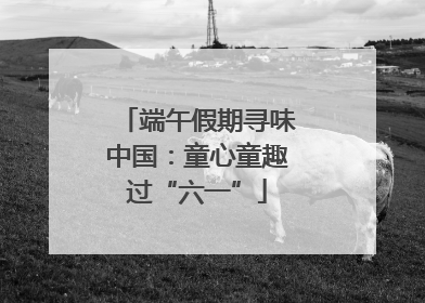 端午假期寻味中国：童心童趣过“六一”