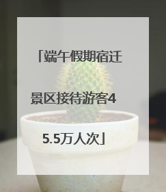 端午假期宿迁景区接待游客45.5万人次