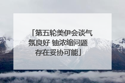 第五轮美伊会谈气氛良好 铀浓缩问题存在妥协可能