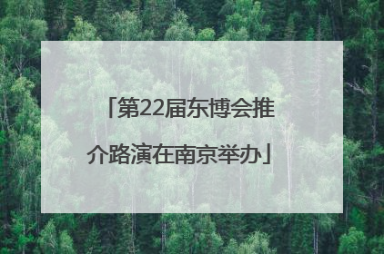第22届东博会推介路演在南京举办