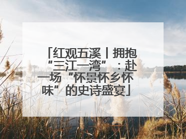 红观五溪丨拥抱“三江一湾”：赴一场“怀景怀乡怀味”的史诗盛宴