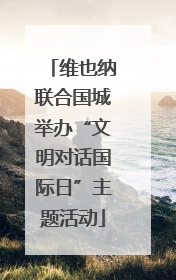 维也纳联合国城举办“文明对话国际日”主题活动