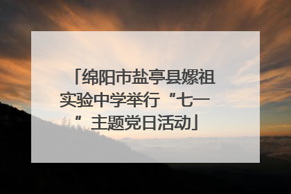 绵阳市盐亭县嫘祖实验中学举行“七一”主题党日活动