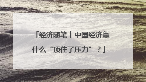经济随笔丨中国经济靠什么“顶住了压力”?