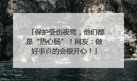 保护受伤夜鹭，他们都是“热心肠”！网友：做好事真的会很开心！