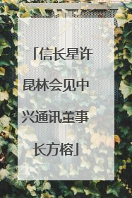 信长星许昆林会见中兴通讯董事长方榕