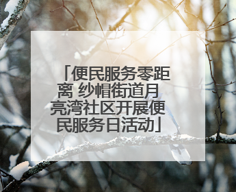 便民服务零距离 纱帽街道月亮湾社区开展便民服务日活动
