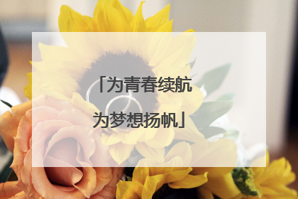 为青春续航 为梦想扬帆