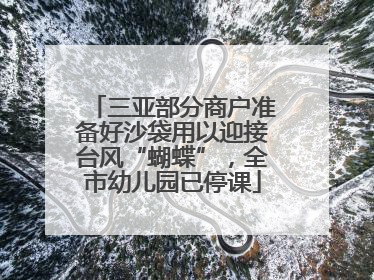 三亚部分商户准备好沙袋用以迎接台风“蝴蝶”，全市幼儿园已停课
