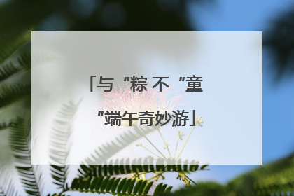 与“粽 不“童“端午奇妙游