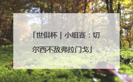 世俱杯｜小组赛：切尔西不敌弗拉门戈
