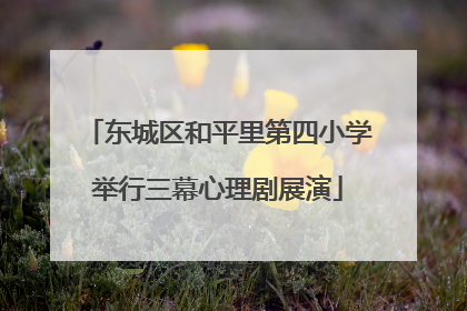 东城区和平里第四小学举行三幕心理剧展演