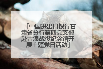 中国进出口银行甘肃省分行第四党支部赴古浪战役纪念馆开展主题党日活动