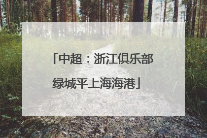 中超：浙江俱乐部绿城平上海海港