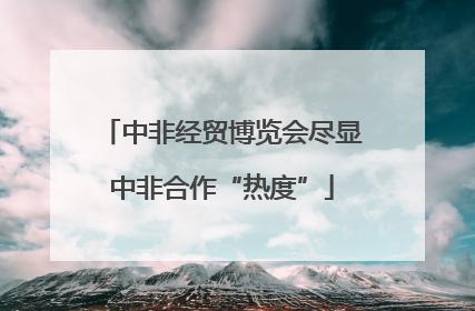 中非经贸博览会尽显中非合作“热度”