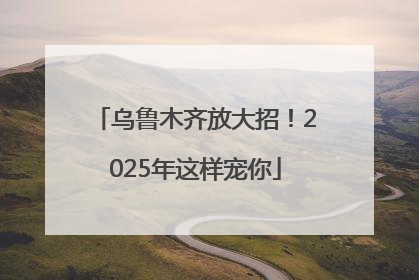 乌鲁木齐放大招！2025年这样宠你
