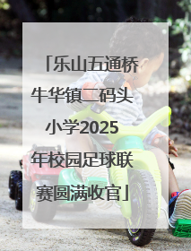 乐山五通桥牛华镇二码头小学2025年校园足球联赛圆满收官