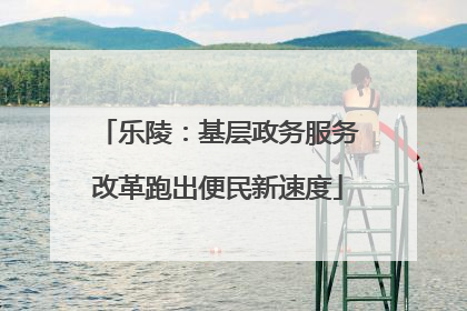 乐陵：基层政务服务改革跑出便民新速度