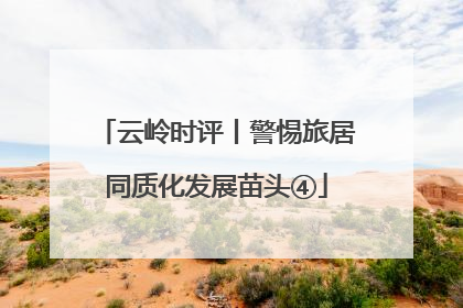 云岭时评丨警惕旅居同质化发展苗头④