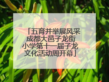 五育并举展风采 成都大邑子龙街小学第十一届子龙文化活动周开幕