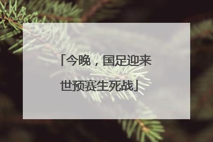 今晚，国足迎来世预赛生死战