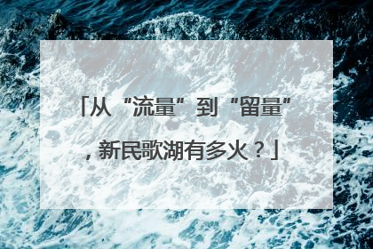 从“流量”到“留量”，新民歌湖有多火？