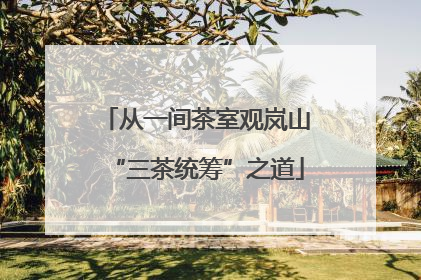 从一间茶室观岚山“三茶统筹”之道