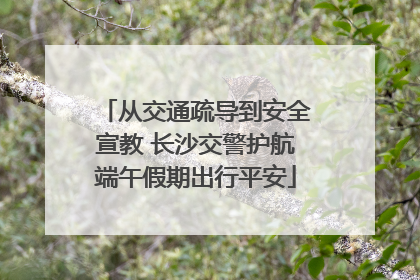 从交通疏导到安全宣教 长沙交警护航端午假期出行平安
