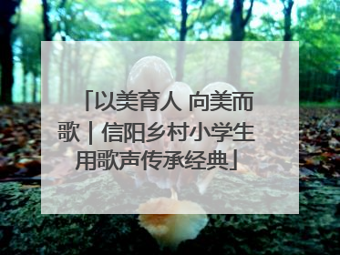 以美育人 向美而歌｜信阳乡村小学生用歌声传承经典