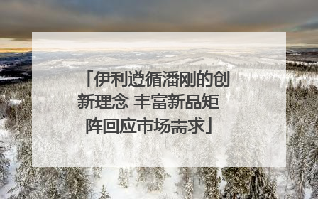 伊利遵循潘刚的创新理念 丰富新品矩阵回应市场需求