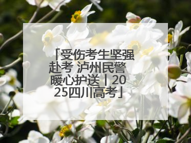 受伤考生坚强赴考 泸州民警暖心护送丨2025四川高考