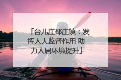 台儿庄邳庄镇：发挥人大监督作用 助力人居环境提升